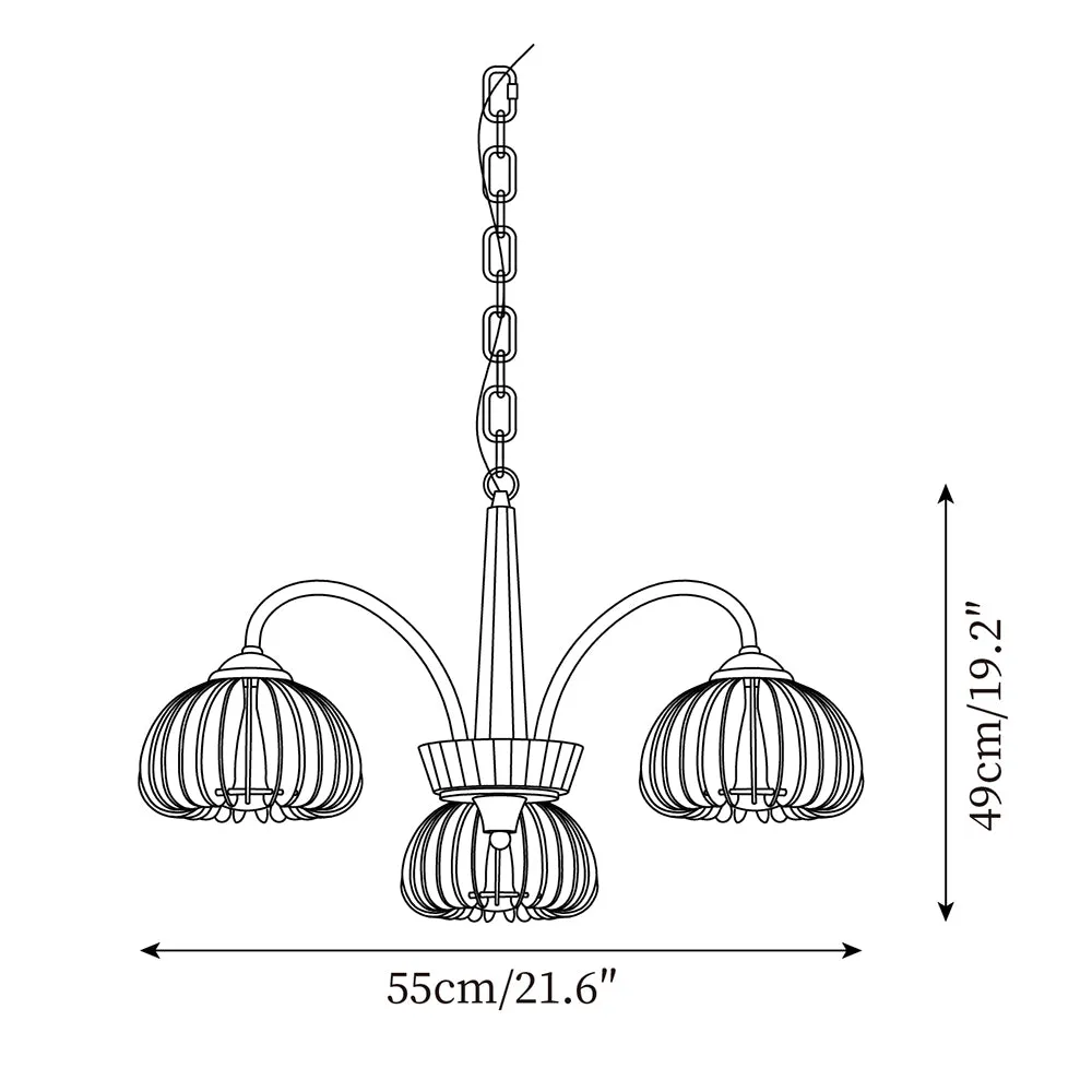 Pumpkin Wooden Chandelier