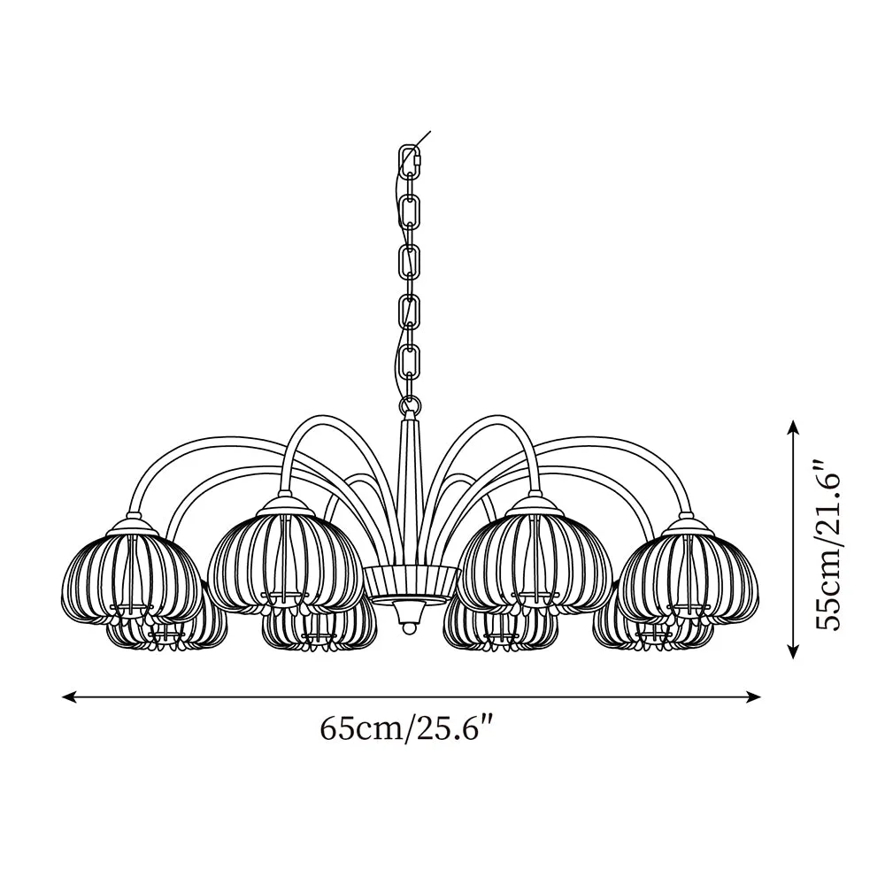 Pumpkin Wooden Chandelier