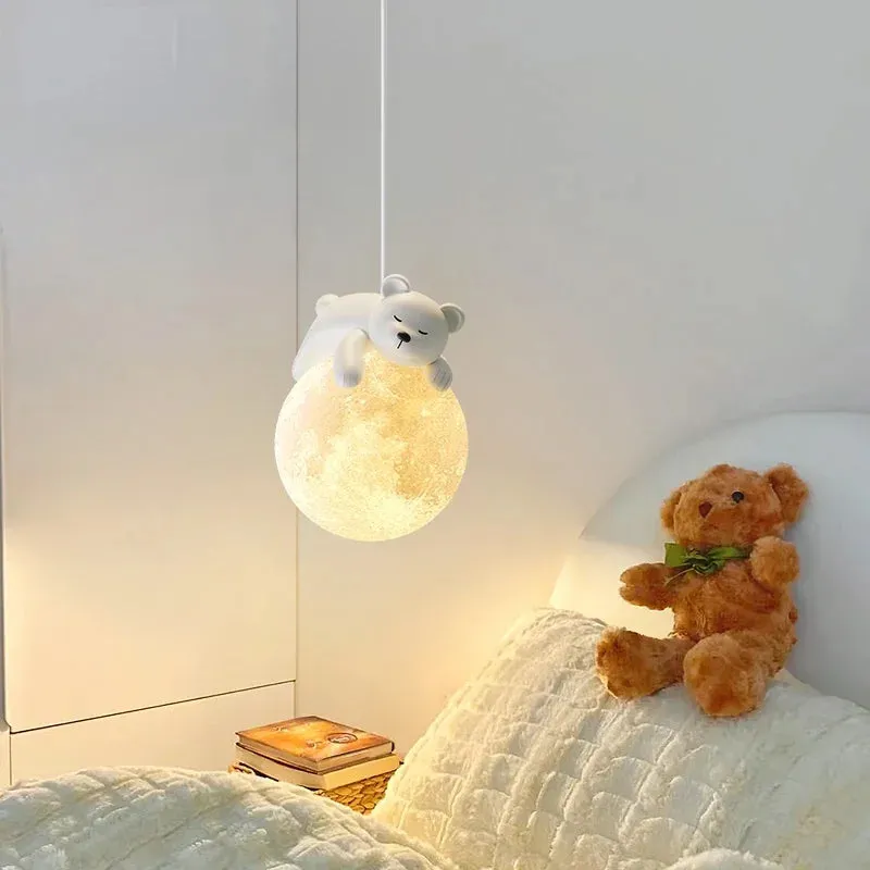 "Mansion Kids Room LED Chandeliers with Glass Bedside Decor"