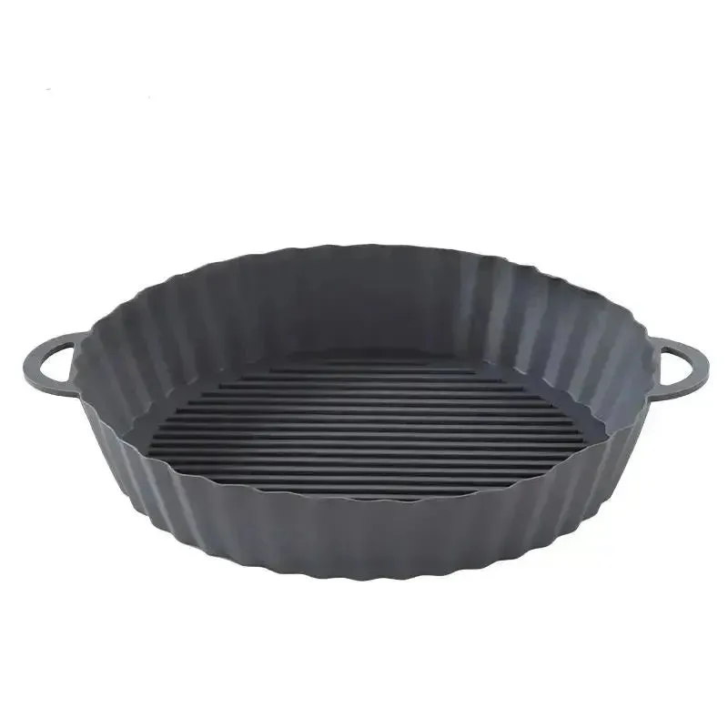 Reusable Air Fryer Mat Silicone Liner Non Stick Silicone Baking Pan Sustainable Silicone Pot Basket