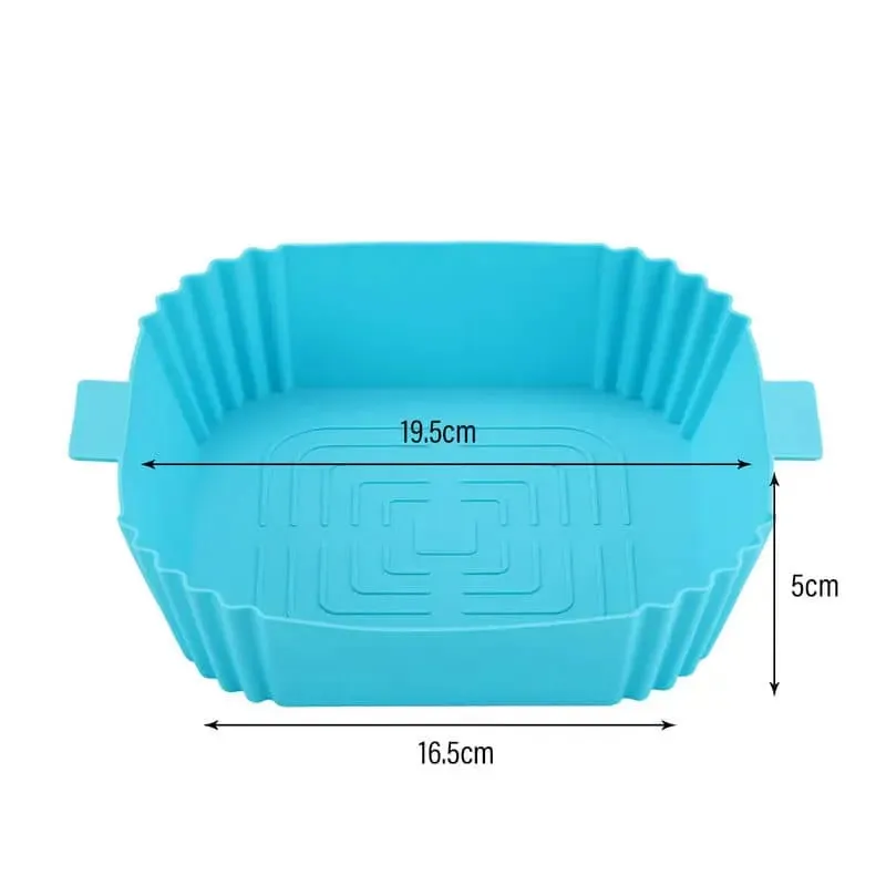 Reusable Air Fryer Mat Silicone Liner Non Stick Silicone Baking Pan Sustainable Silicone Pot Basket