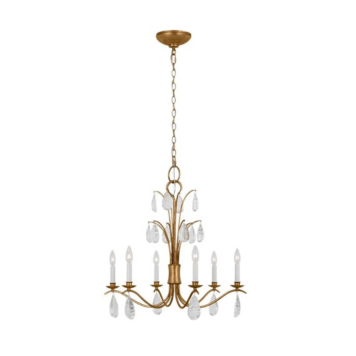 Shannon 26 in. 6 lights Chandelier Gold finish