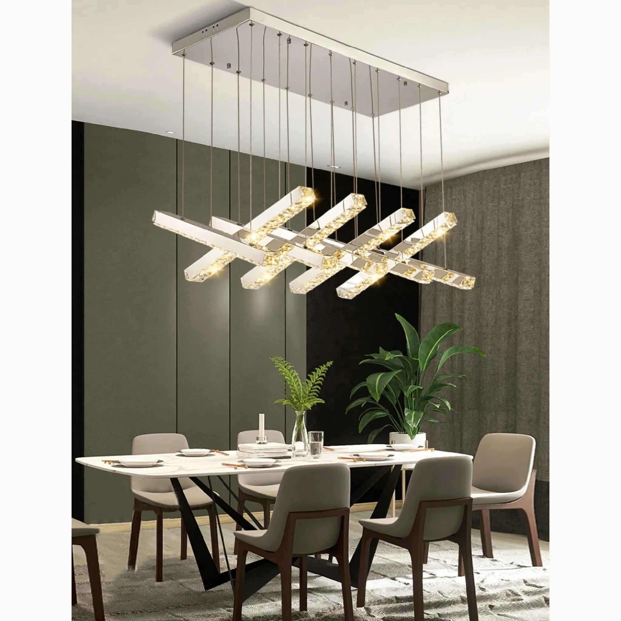 Stainless Steel Pendant Chandelier for Modern Space