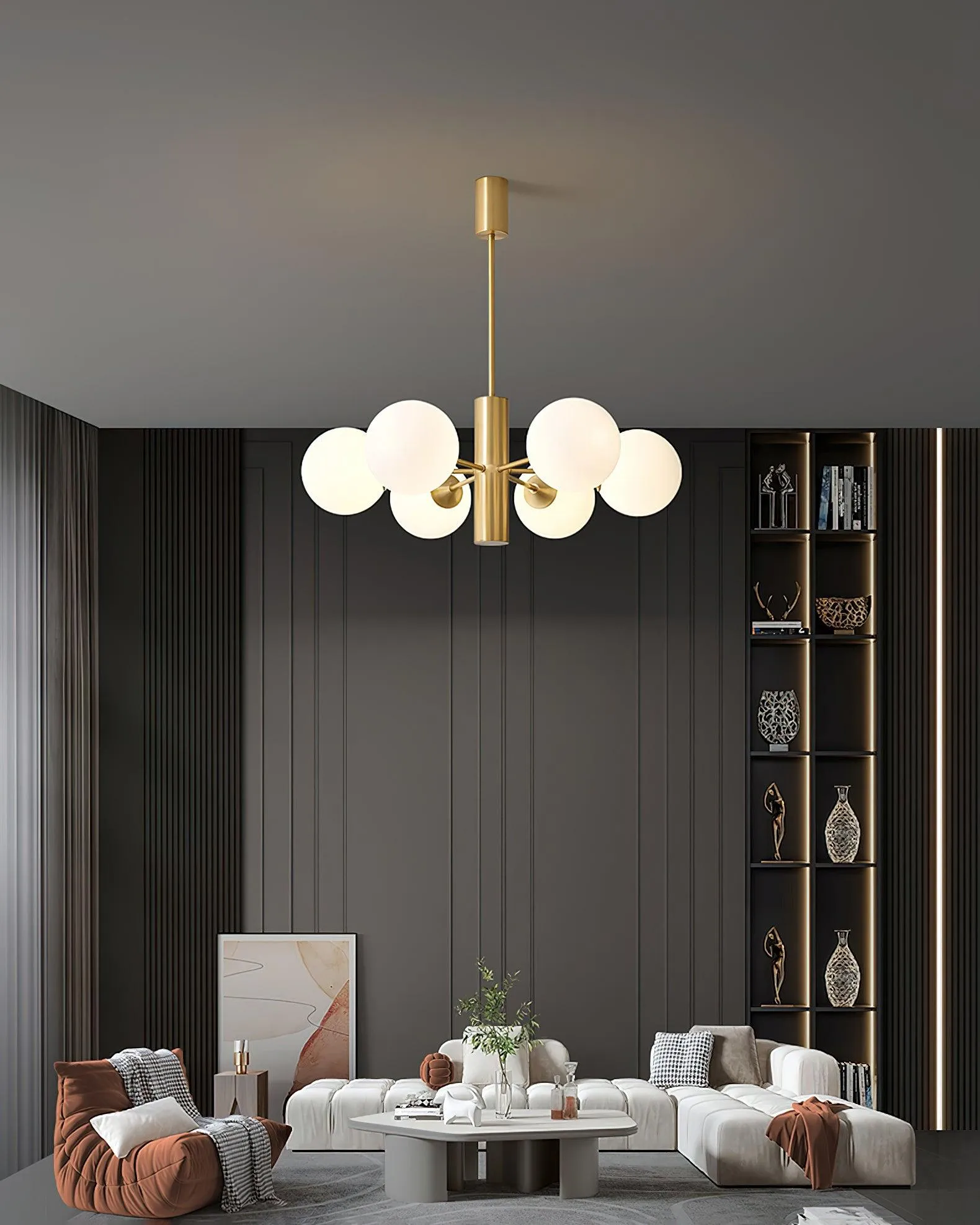 Stella Brass Chandelier