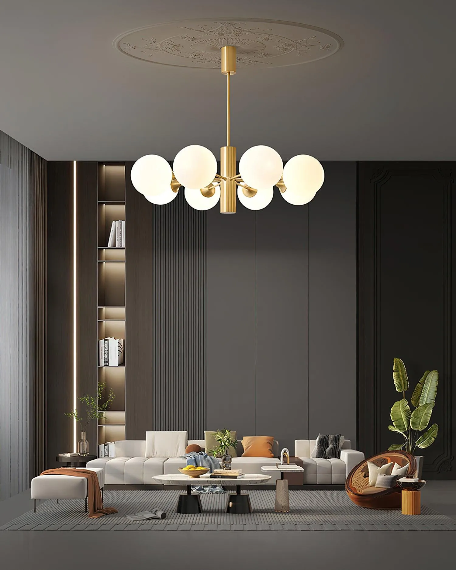 Stella Brass Chandelier