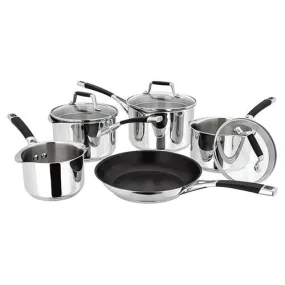 Stellar 5000 Induction 5 Piece Draining Lid Saucepan Set S5C1D