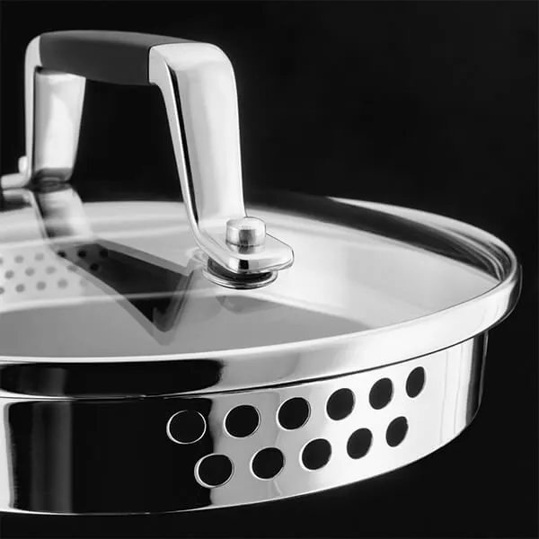 Stellar 5000 Induction 5 Piece Draining Lid Saucepan Set S5C1D