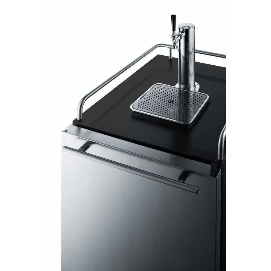 Summit 24" Single Tap Frost Free Stainless Steel Built-In Kegerator SBC677BI