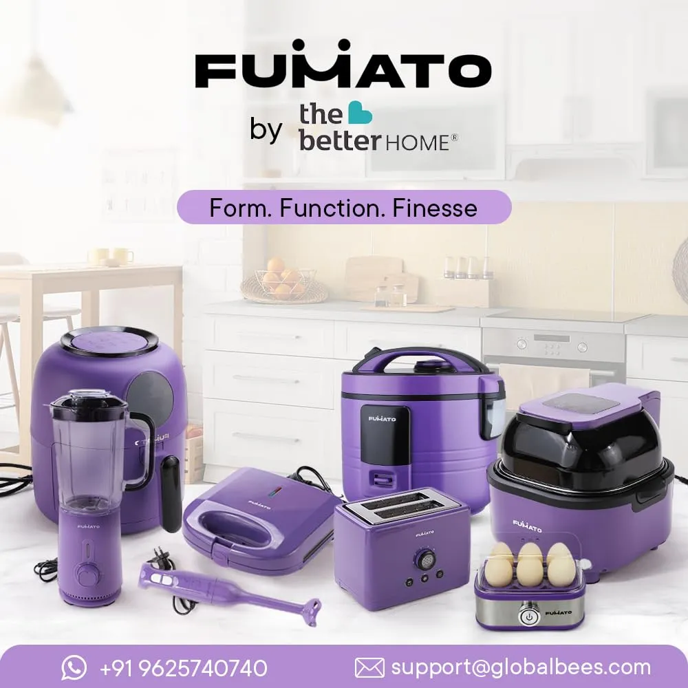 The Better Home Fumato Wedding Gift | Rice Cooker, Egg Maker |Perfect Gifting Combo| Colour Coordinated sets| 1 year Warranty (Purple Haze(EggMaker   Rice Cooker))