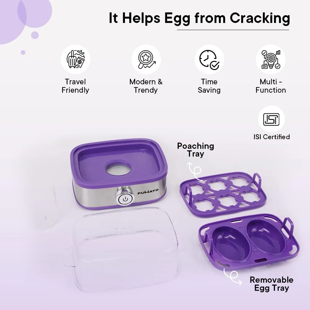 The Better Home Fumato Wedding Gift | Rice Cooker, Egg Maker |Perfect Gifting Combo| Colour Coordinated sets| 1 year Warranty (Purple Haze(EggMaker   Rice Cooker))