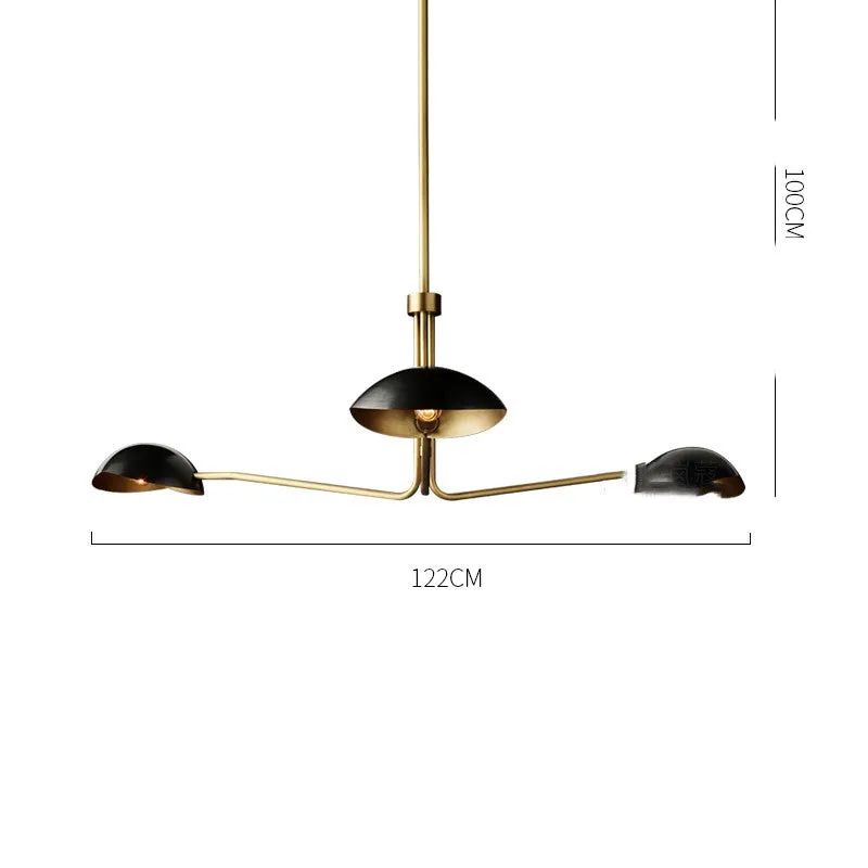 The Clermont-Ferrand | Large Mid-Century Gold Minimalist Chandelier