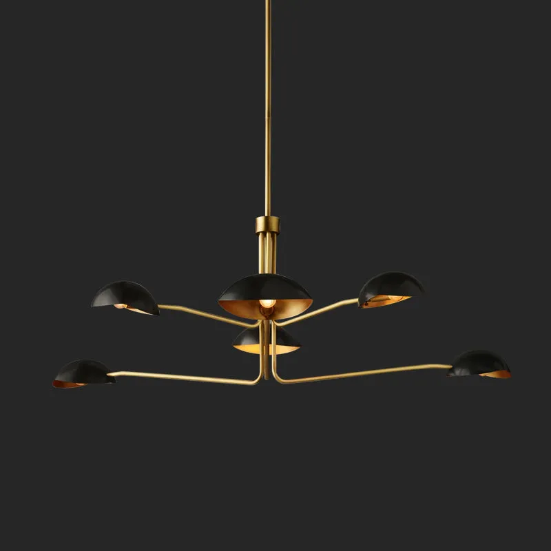 The Clermont-Ferrand | Large Mid-Century Gold Minimalist Chandelier