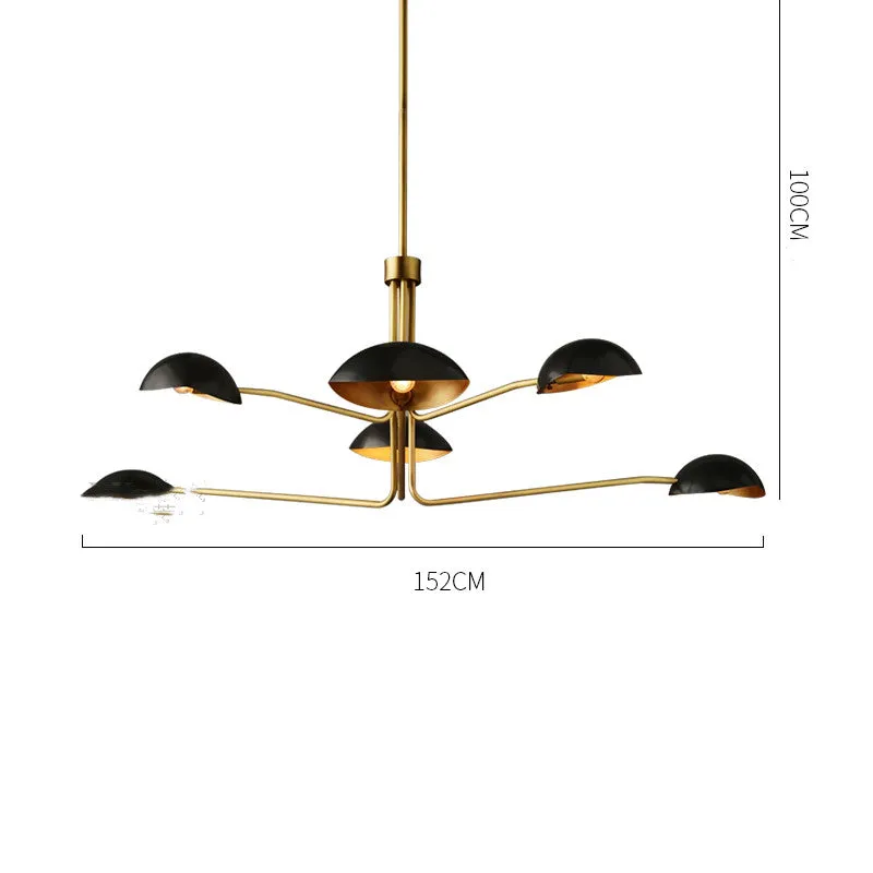 The Clermont-Ferrand | Large Mid-Century Gold Minimalist Chandelier