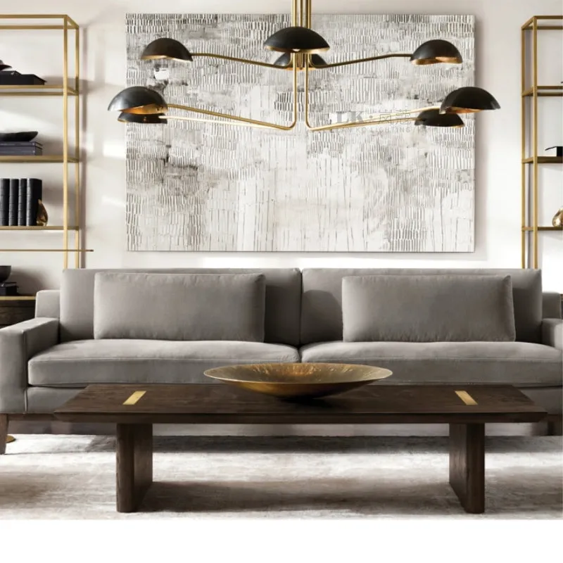 The Clermont-Ferrand | Large Mid-Century Gold Minimalist Chandelier