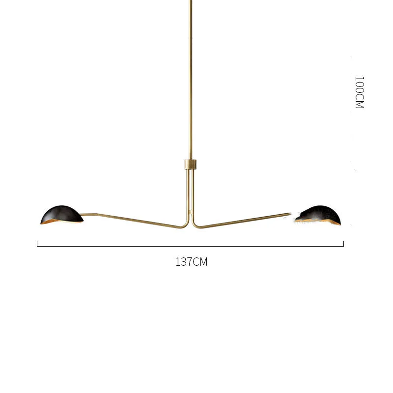 The Clermont-Ferrand | Large Mid-Century Gold Minimalist Chandelier