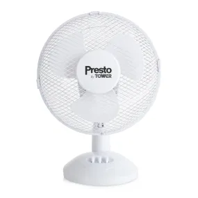 Tower Presto Desk Fan 9"  - White