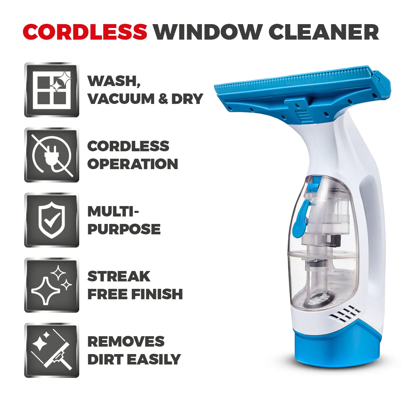 Tower TWV10 Cordless Window Vacuum Cleaner