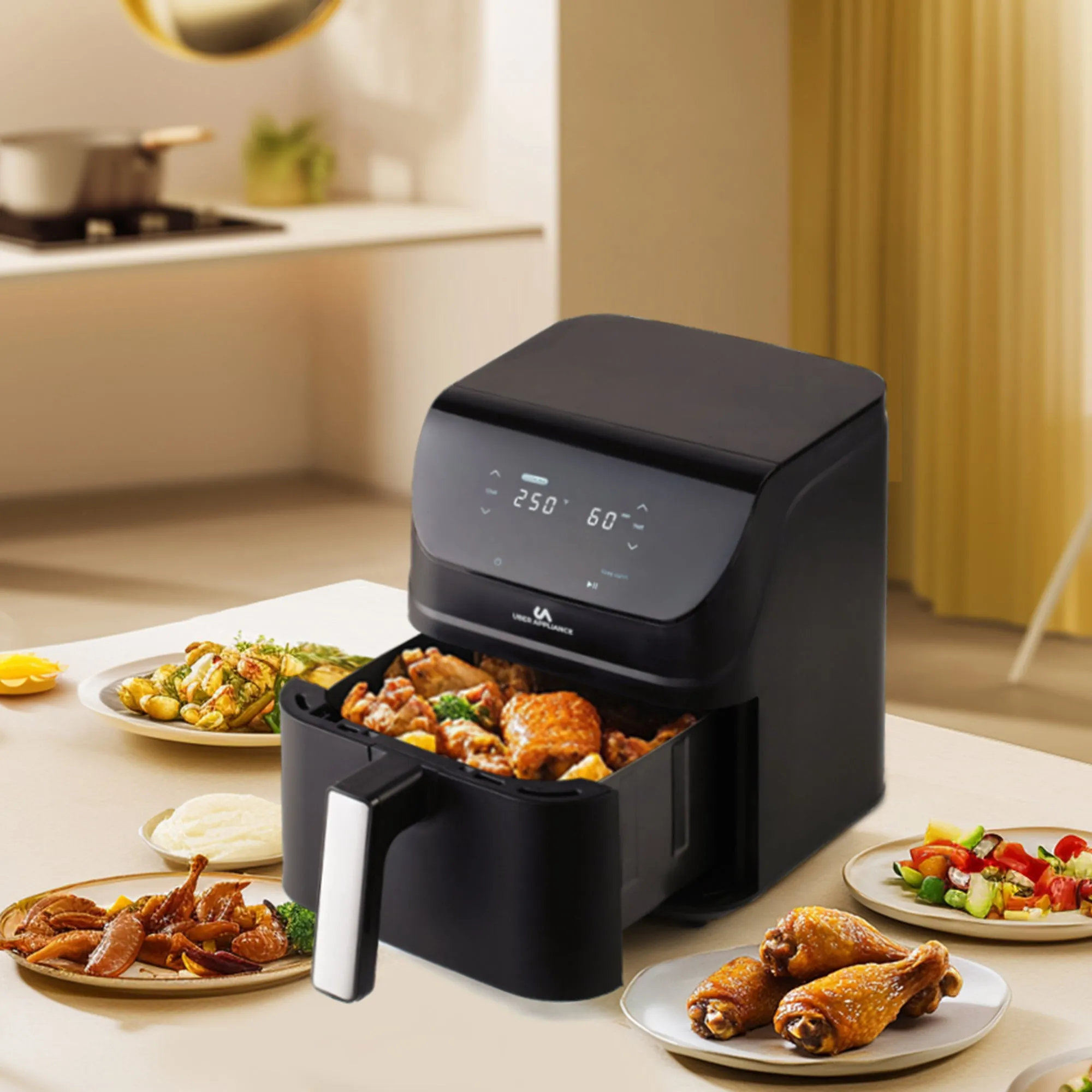 Uber Appliance Air Fryer XL Deluxe - 5Qt PFOA/PTFE Free Ceramic Non Stick