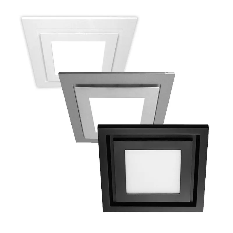 Ventair Airbus Fascia's Face Plates for Exhaust Fan Round and Square in ø200mm/ø225mm/ø250mm w/ Black, Silver or White Ventair