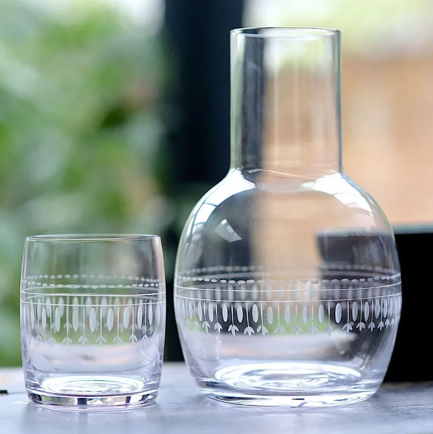 Vintage Style Carafe and Glass Set - Four Styles