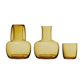 Water Bulb Carafe Set - Amber