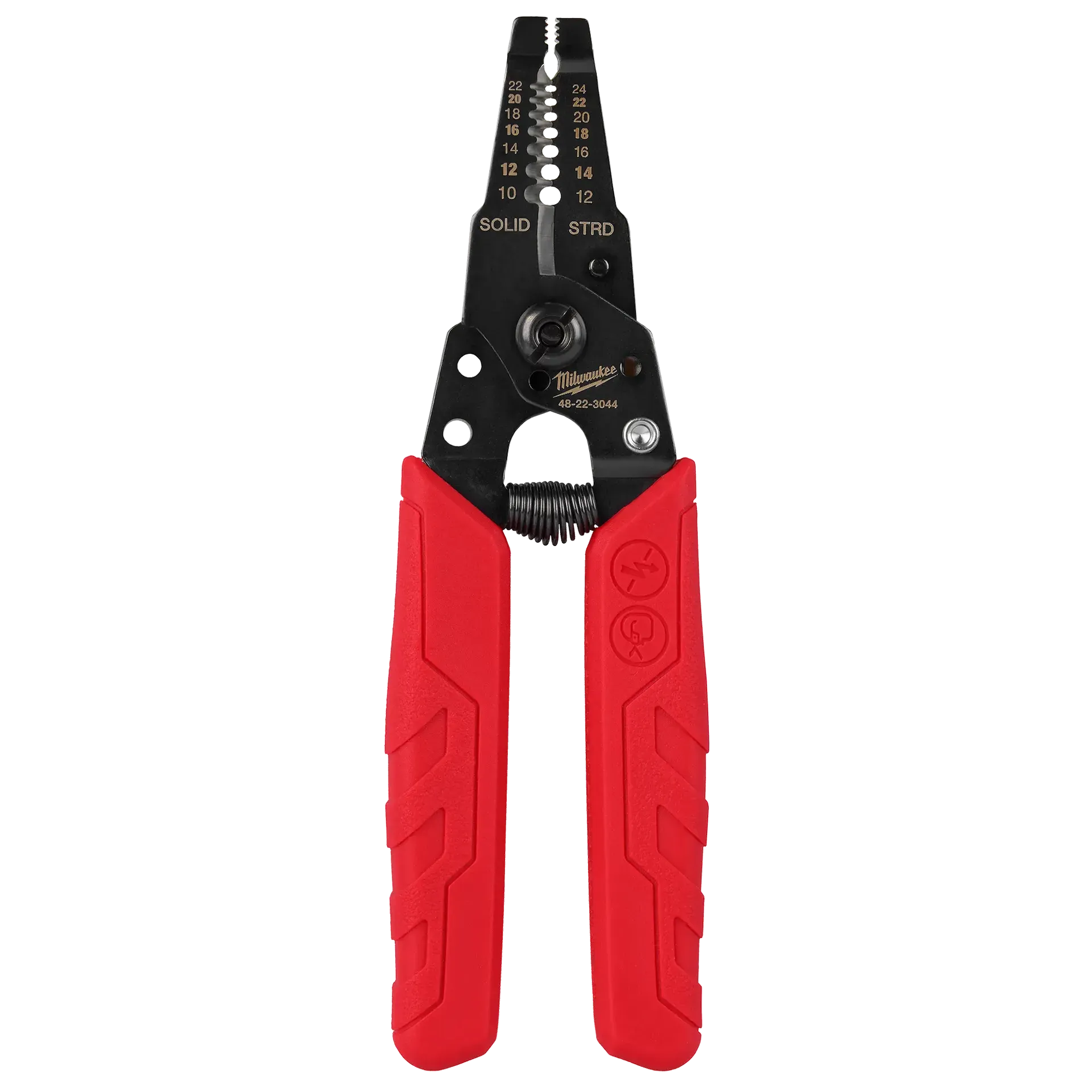 Wire Stripper & Cutter - Milwaukee 10-24 AWG Compact Comfort Grip Wire Stripper & Cutter, 48-22-3044