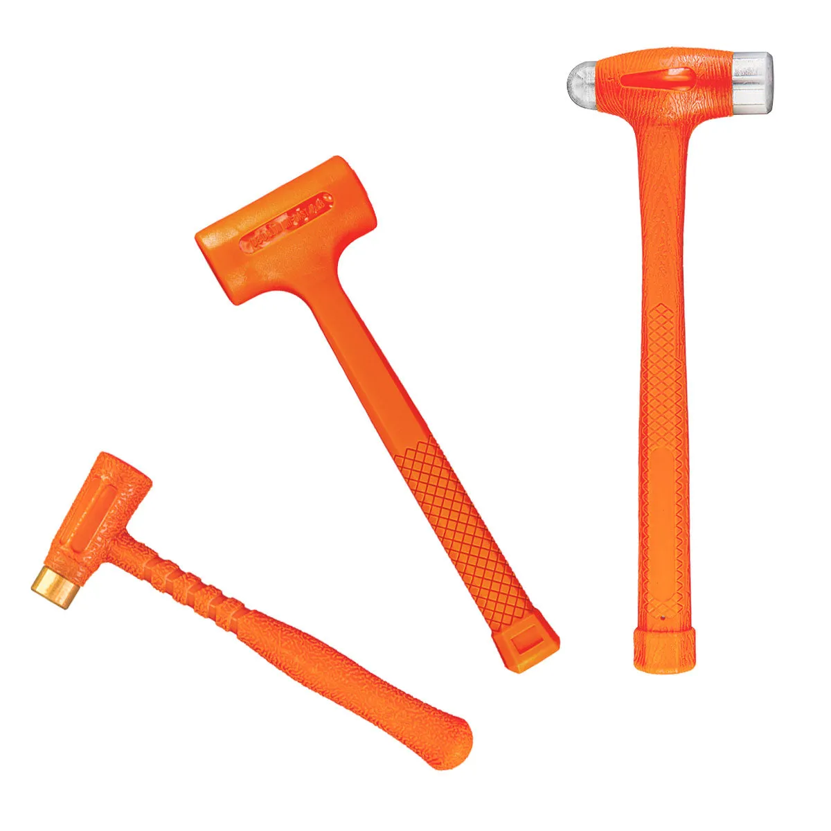 XtremepowerUS 3PCS Dead Blow Hammer Set Brass Hammer Ball-Peen Hammer Dead Blow