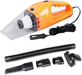 Yozo Car Vacuum Cleaner with Device Portable and High Power Plastic 12V Stronger Suction for All Types Wet and Dry with Carry Bag High Power Wet & Dry Portable Car Vacuum Cleaner Orange